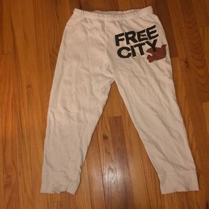 White Free City Sweatpants
